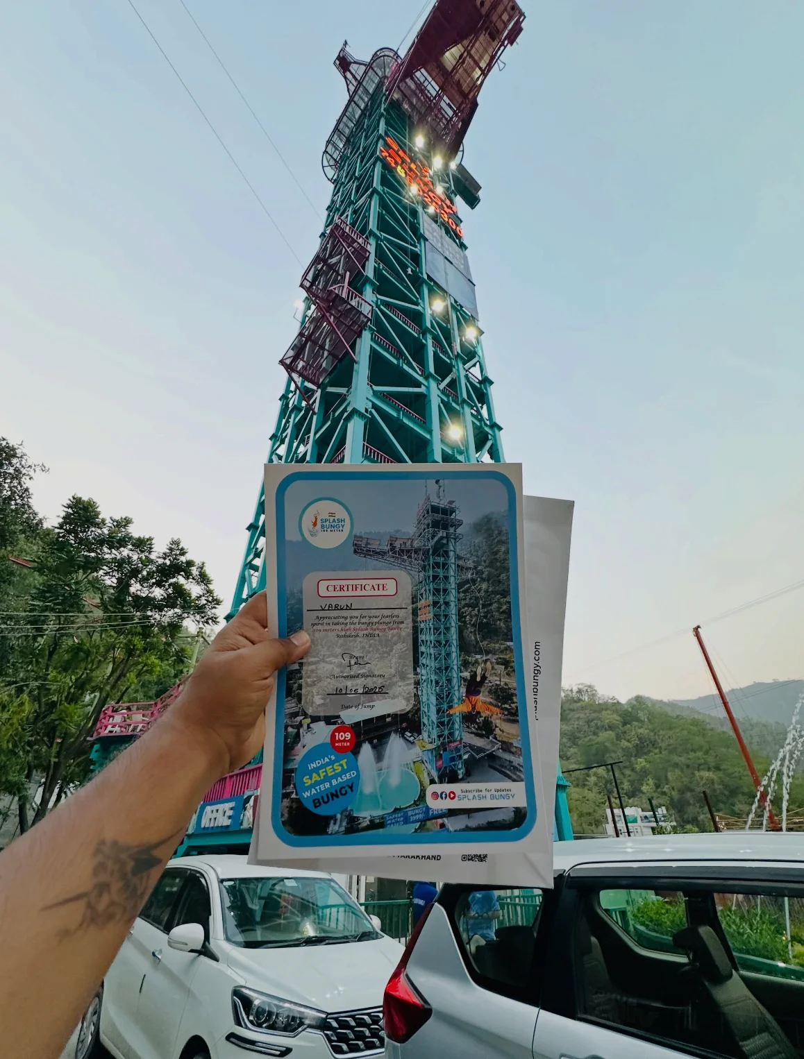 109m High Steel Cantilever Platform in Shivpuri