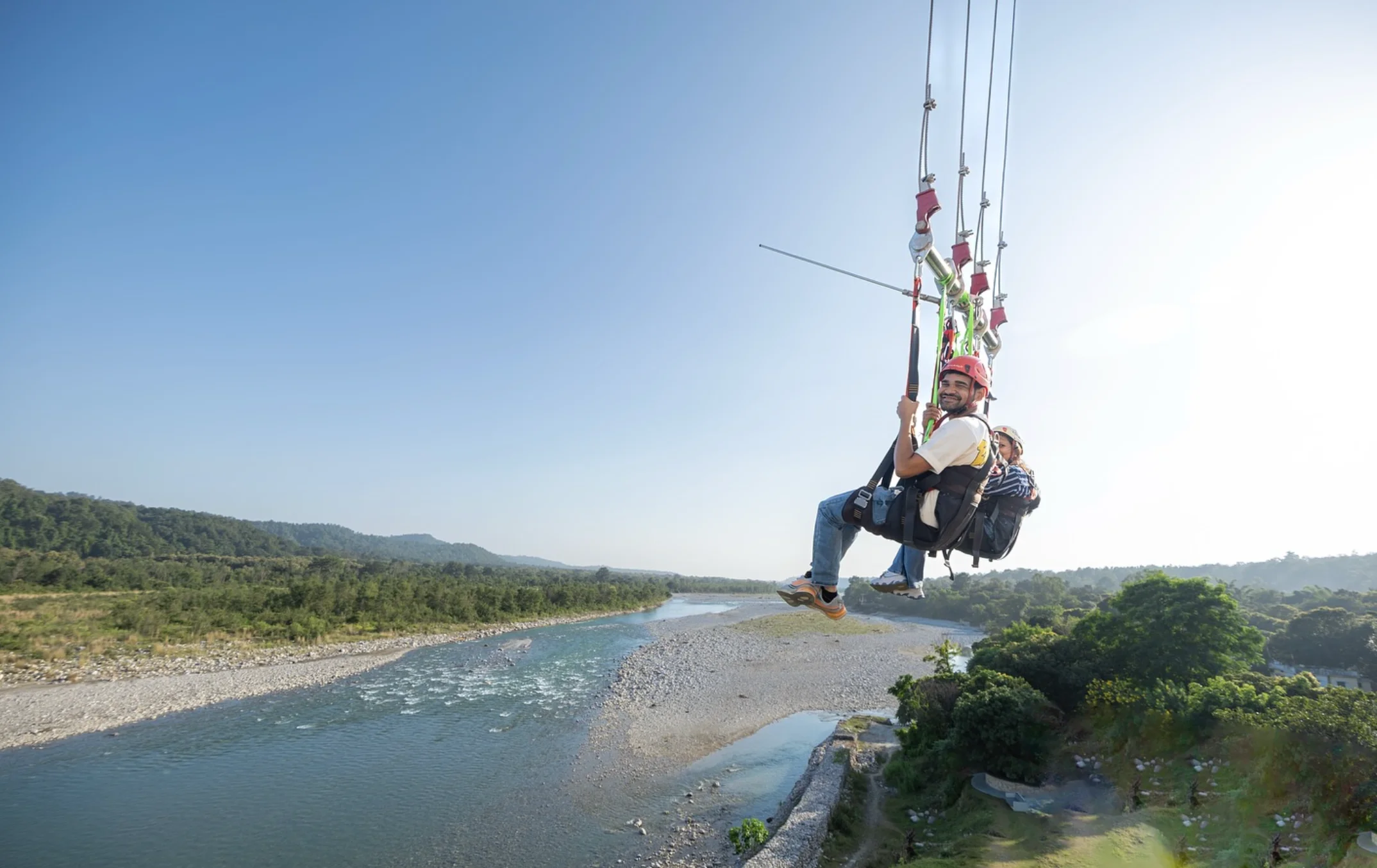Panoramic Kosi River and Mountain Valley Views from the Giant Swing