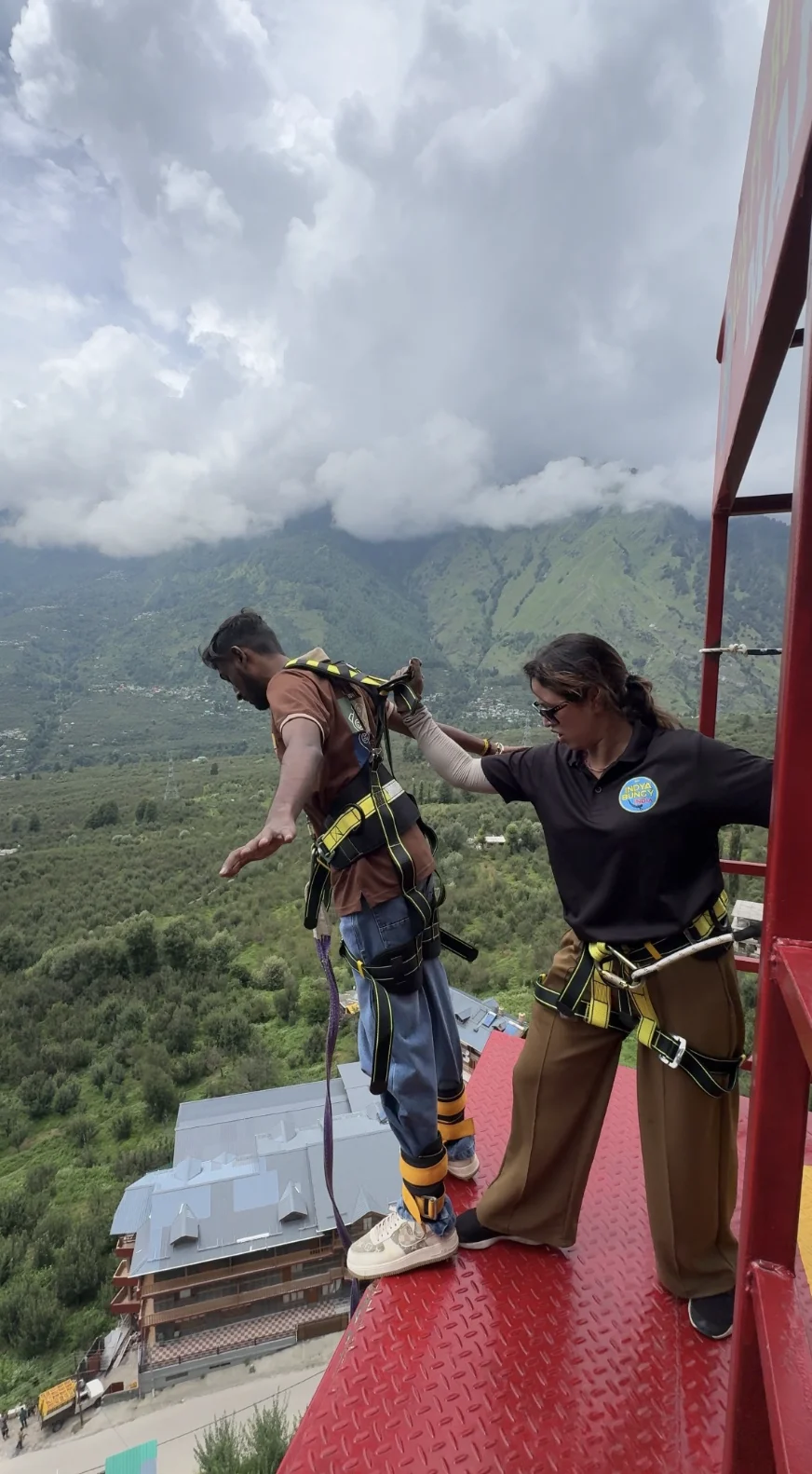Jumper Ready at Jump Deck Edge for 72m Freefall