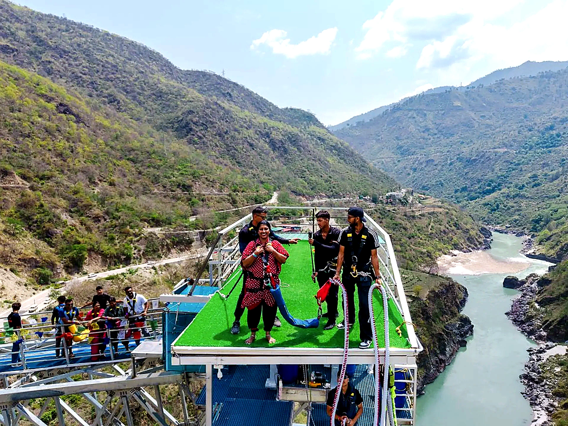 Panoramic Himalayan Valley View from the Jump Platform