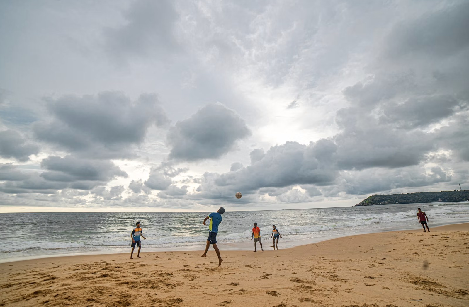 Exciting beach sports and volleyball on the shoreline